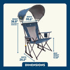 Patented Spring-Action SunShade Rocker - Choice 550 - RoadTrip Rocker Smooth Motion Camp Chair Detail