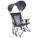 Patented Spring-Action SunShade Rocker - Choice 550 - RoadTrip Rocker Smooth Motion Camp Chair - Pewter