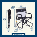 Patented Spring-Action Freestyle Rocker Elite - Choice 460 - Patented Spring-Action Rocking Chair for Camping Detail