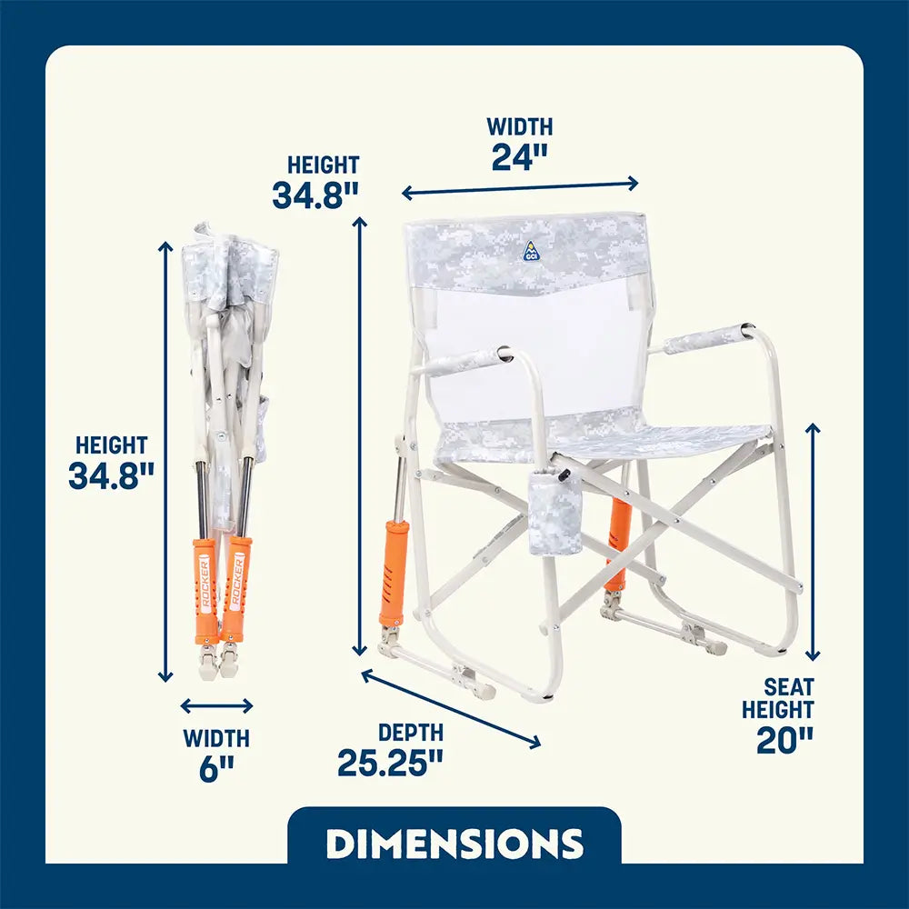 Patented Spring-Action Freestyle Rocker Elite - Choice 460 - Patented Spring-Action Rocking Chair for Camping Detail