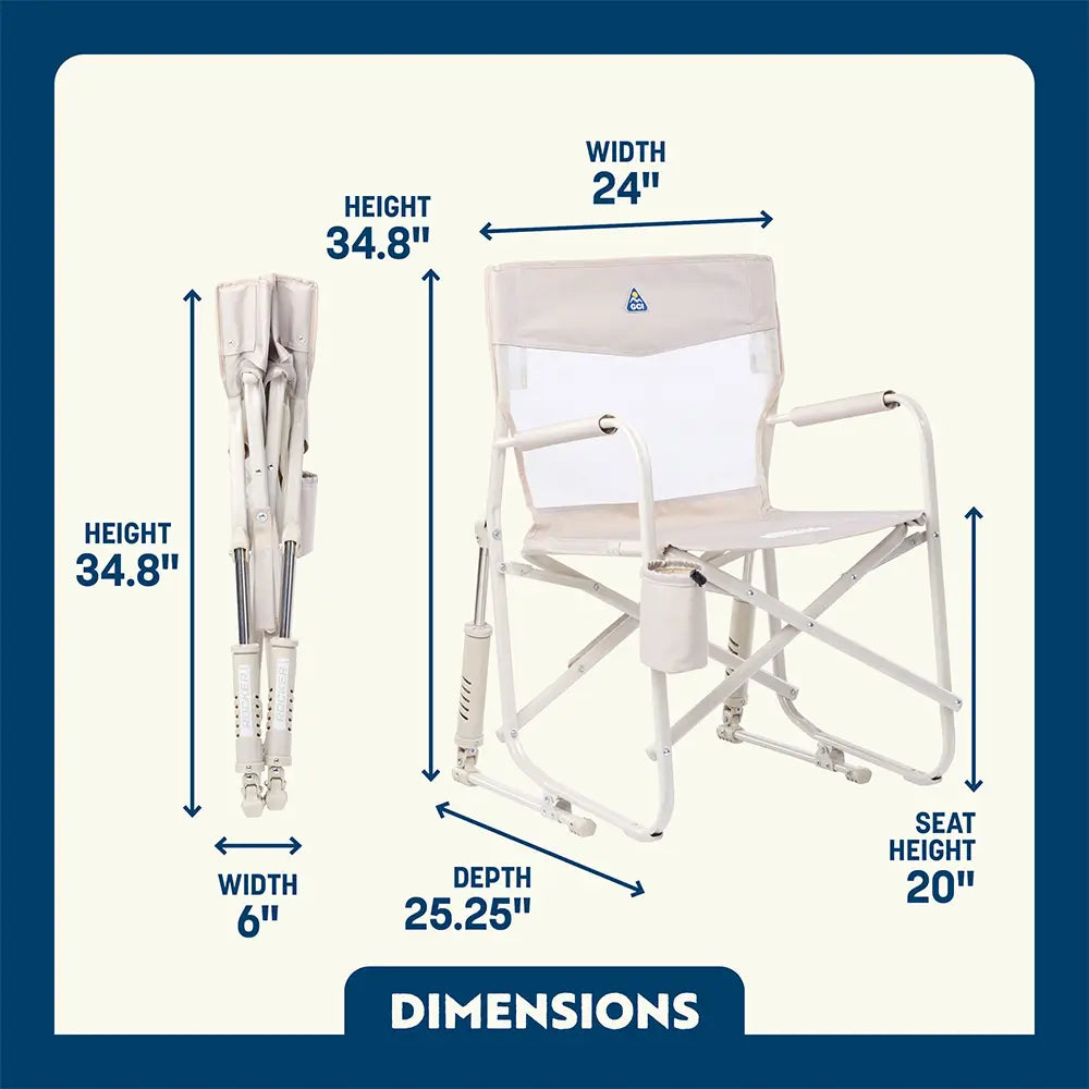 Patented Spring-Action Freestyle Rocker Elite - Choice 460 - Patented Spring-Action Rocking Chair for Camping Detail