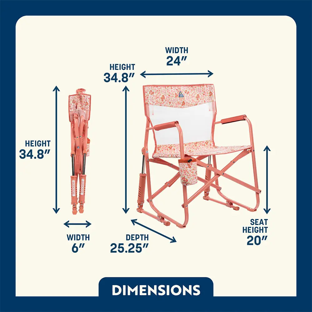 Patented Spring-Action Freestyle Rocker Elite - Choice 460 - Patented Spring-Action Rocking Chair for Camping Detail