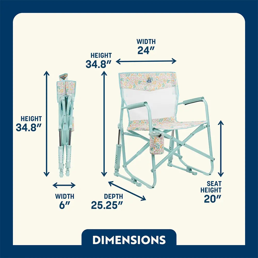 Patented Spring-Action Freestyle Rocker Elite - Choice 460 - Patented Spring-Action Rocking Chair for Camping Detail
