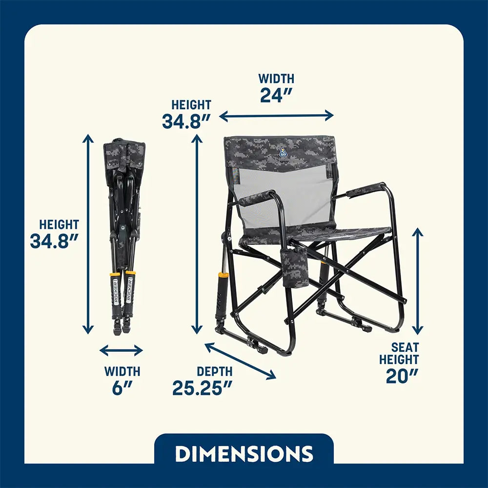 Patented Spring-Action Freestyle Rocker Elite - Choice 460 - Patented Spring-Action Rocking Chair for Camping Detail