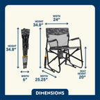 Patented Spring-Action Freestyle Rocker Elite - Choice 460 - Patented Spring-Action Rocking Chair for Camping Detail