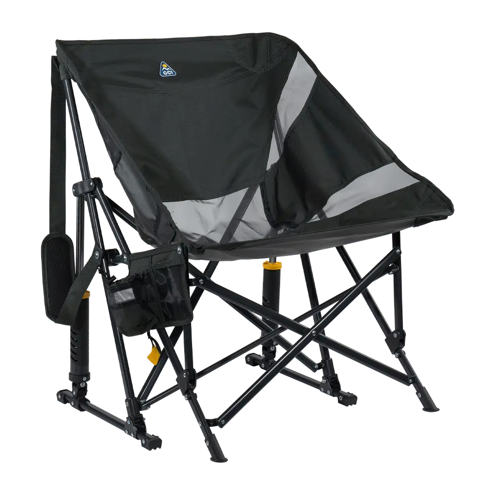 Heavy-Duty Freestyle Pod Rocker Elite - Choice 832 - Freestyle Rocker Portable Outdoor Folding Chair - Dark Charcoal