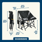 Heavy-Duty Freestyle Pod Rocker Elite - Choice 832 - Freestyle Rocker Portable Outdoor Folding Chair Detail