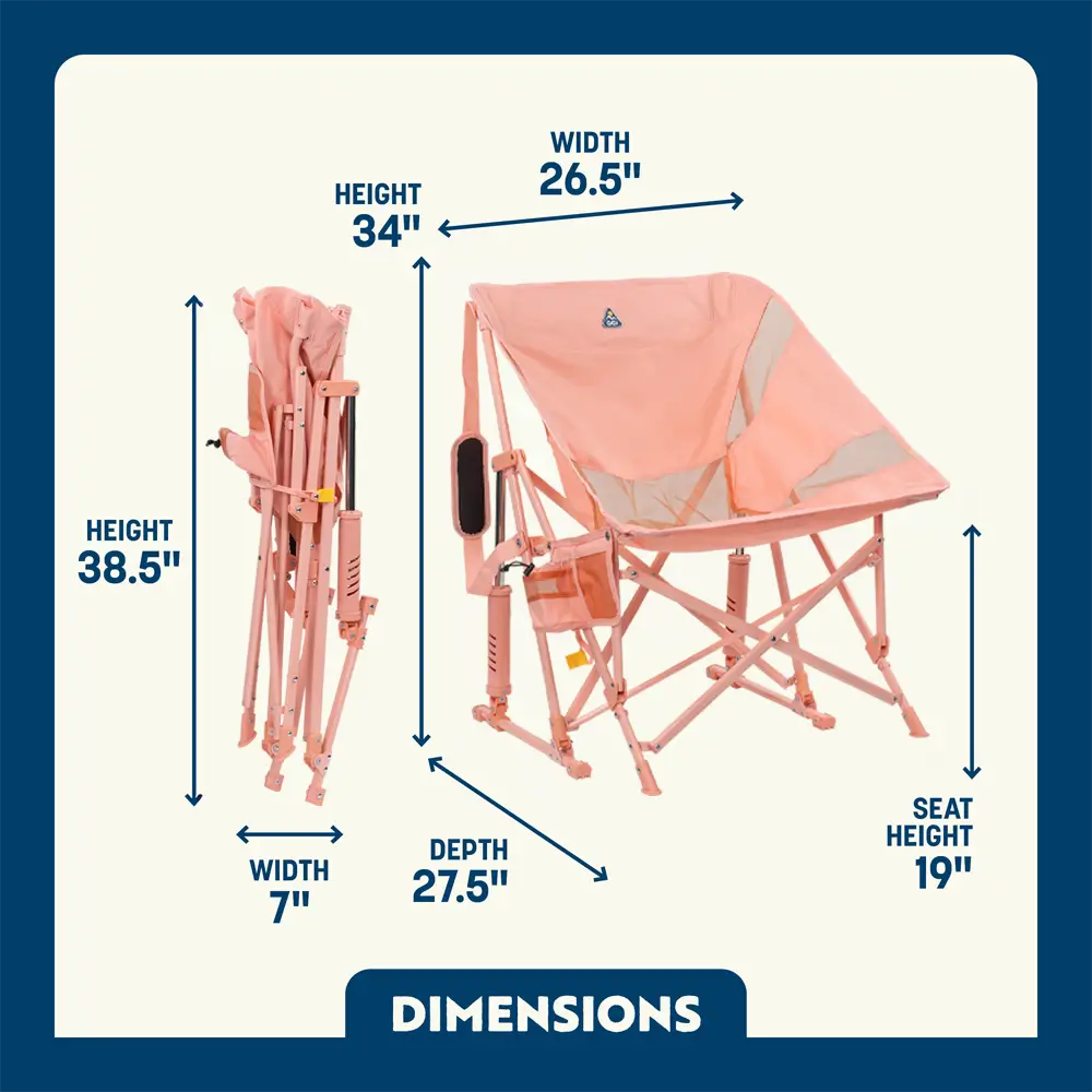 Heavy-Duty Freestyle Pod Rocker Elite - Choice 832 - Freestyle Rocker Portable Outdoor Folding Chair Detail