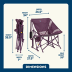 Heavy-Duty Freestyle Pod Rocker Elite - Choice 832 - Freestyle Rocker Portable Outdoor Folding Chair Detail