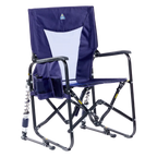 Luxury Camp Adjustable Rocker - Choice 573 - Freestyle Rocker Portable Outdoor Folding Chair - Rich Blue