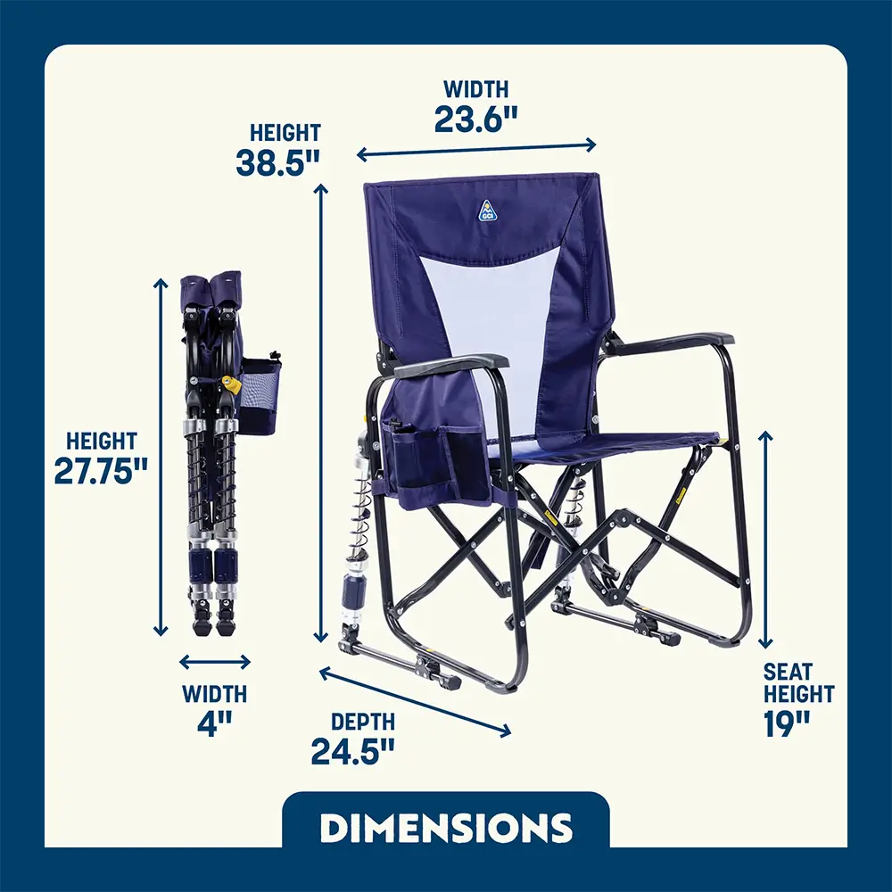 Luxury Camp Adjustable Rocker - Choice 573 - Freestyle Rocker Portable Outdoor Folding Chair Detail