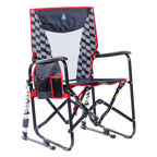 Luxury Camp Adjustable Rocker - Choice 573 - Freestyle Rocker Portable Outdoor Folding Chair - Charcoal Racing