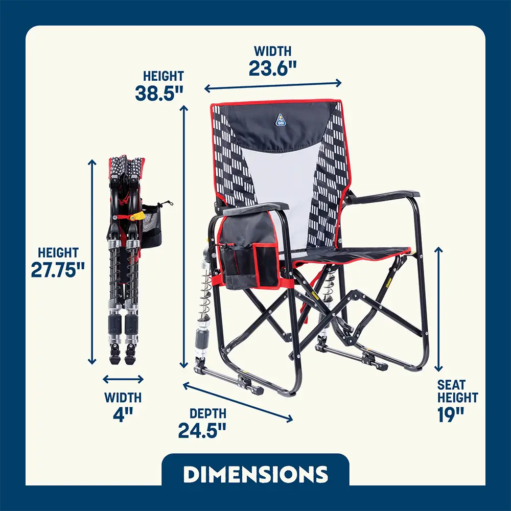 Luxury Camp Adjustable Rocker - Choice 573 - Freestyle Rocker Portable Outdoor Folding Chair Detail