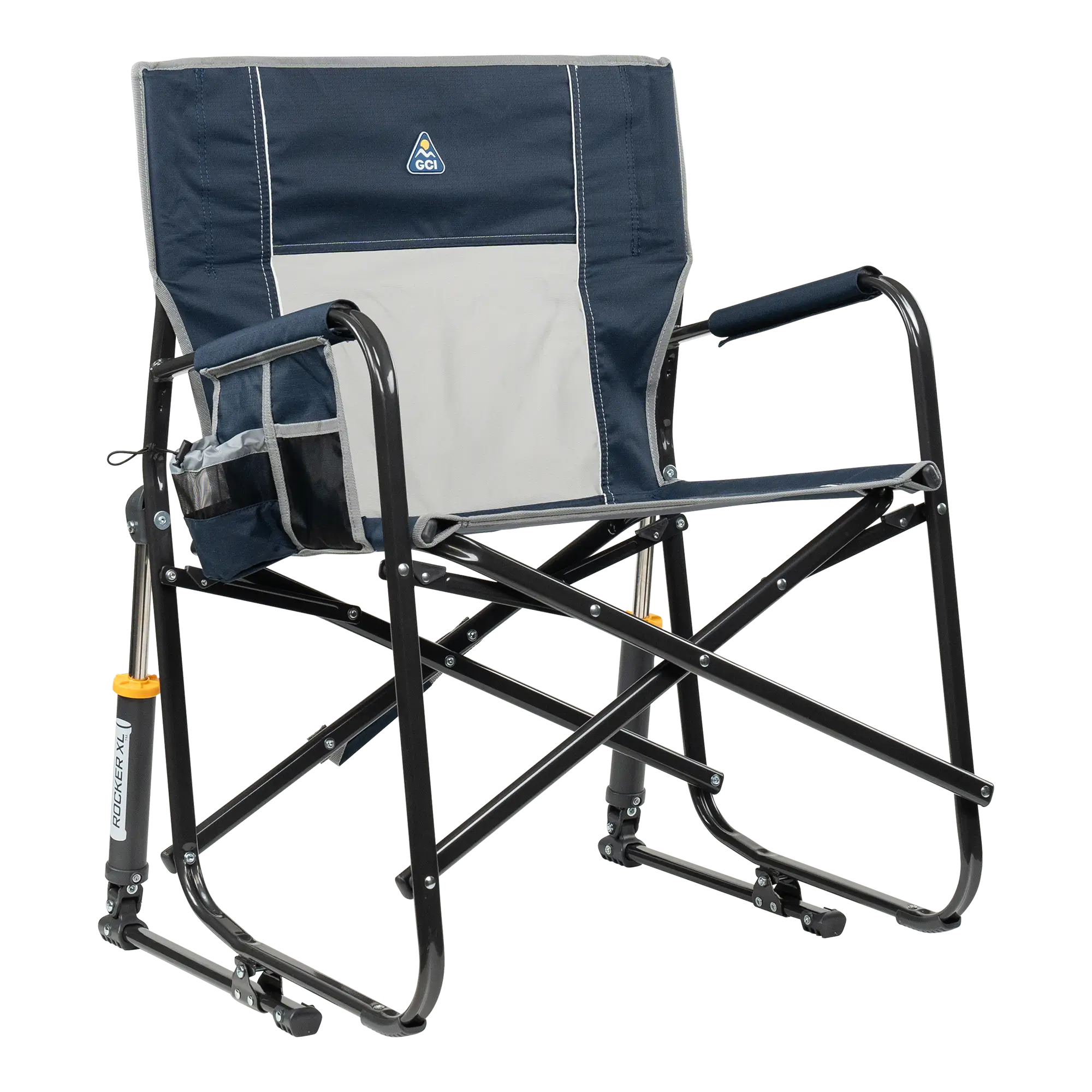 Heavy-Duty Freestyle Freestyle Rocker XL - Choice 552 - Heavy-Duty Kickback Rocker with Beverage Holder - Indigo