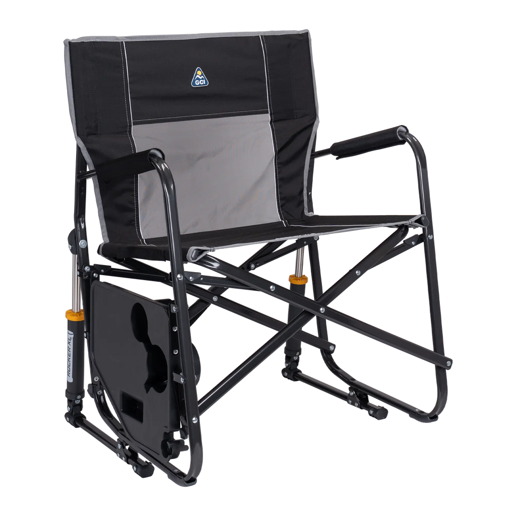 Smooth Motion Freestyle Rocker XL with Side Table - Choice 836 - Patented Spring-Action Rocking Chair for Camping Detail