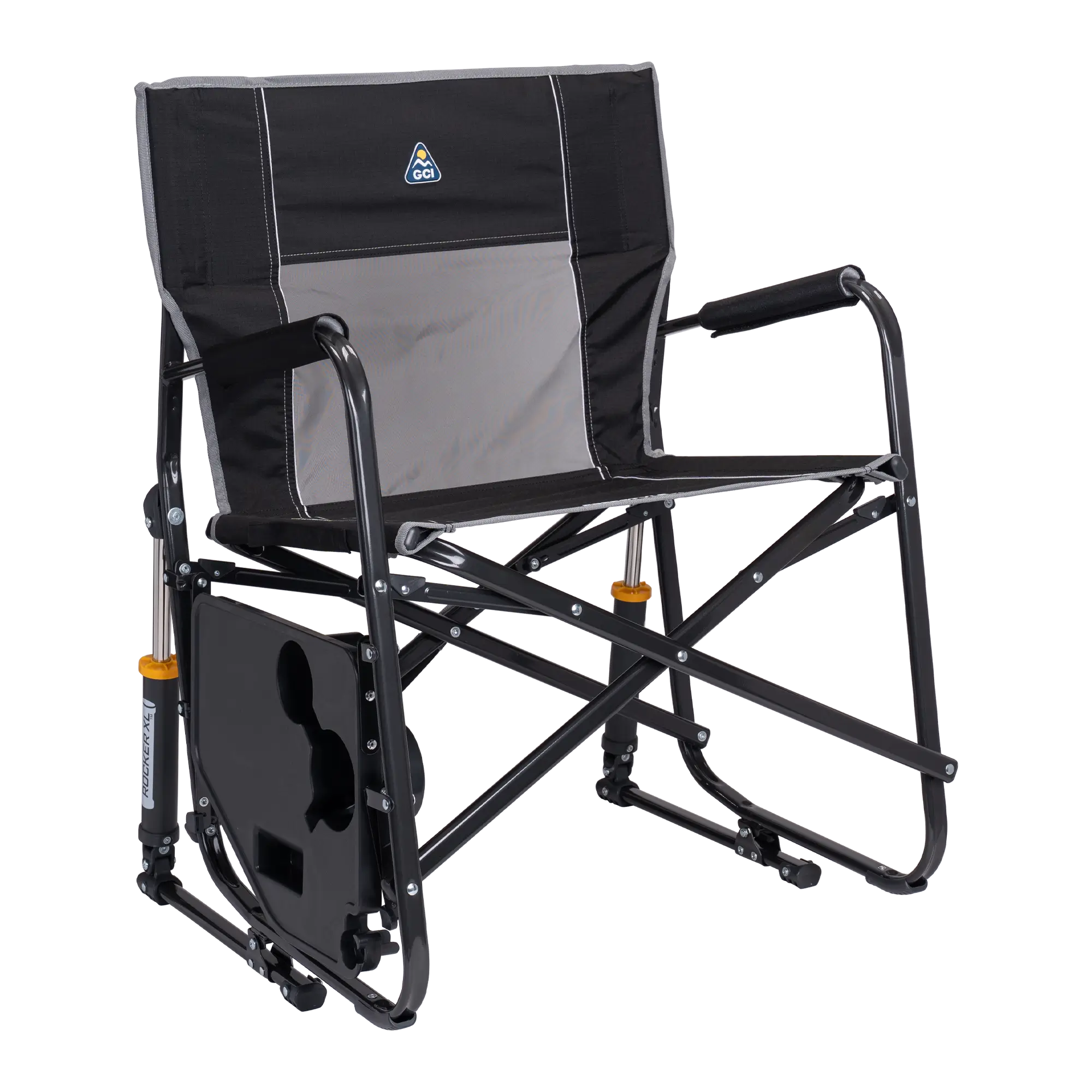 Smooth Motion Freestyle Rocker XL with Side Table - Choice 836 - Patented Spring-Action Rocking Chair for Camping Detail