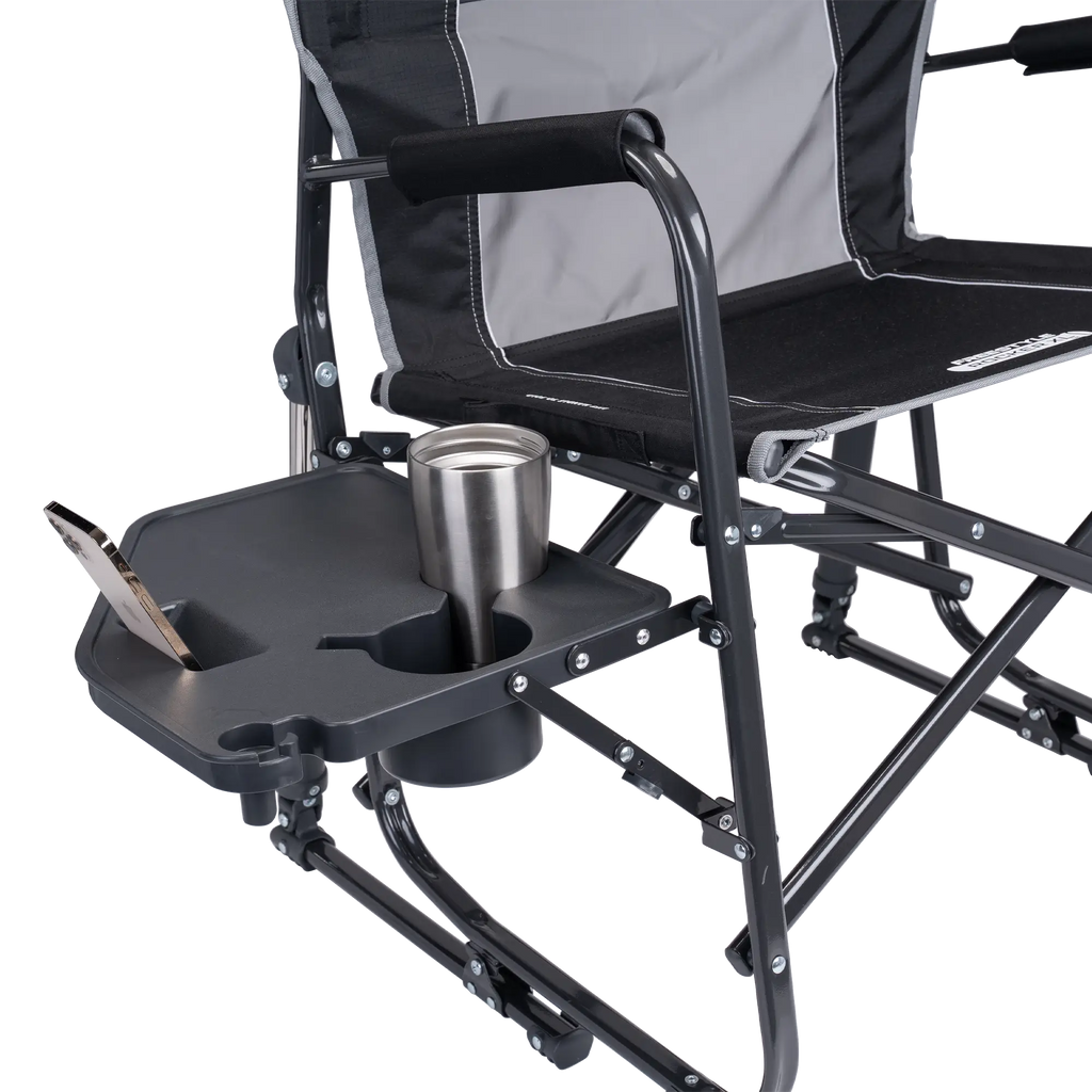 Smooth Motion Freestyle Rocker XL with Side Table - Choice 836 - Patented Spring-Action Rocking Chair for Camping Detail