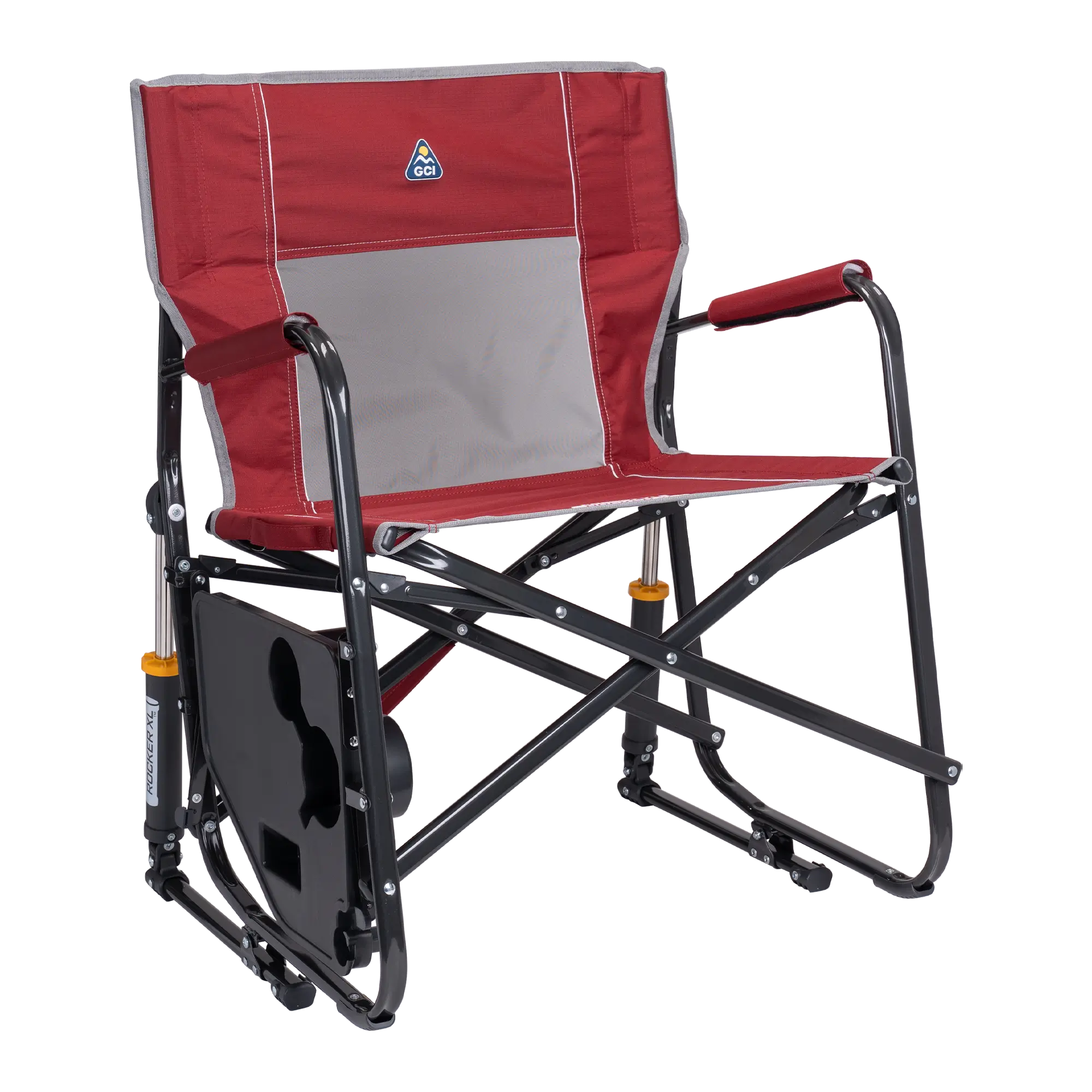 Smooth Motion Freestyle Rocker XL with Side Table - Choice 836 - Patented Spring-Action Rocking Chair for Camping Detail