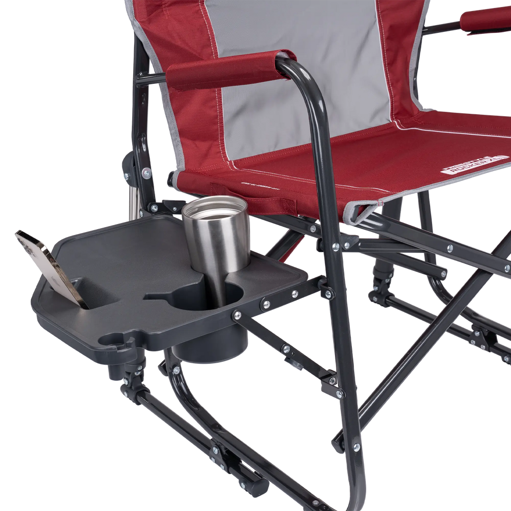 Smooth Motion Freestyle Rocker XL with Side Table - Choice 836 - Patented Spring-Action Rocking Chair for Camping Detail