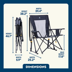 Smooth Motion Comfort Pro Rocker XL - Choice 107 - Patented Spring-Action Rocking Chair for Camping Detail