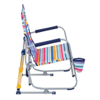 Patented Spring-Action Beach Rocker - Choice 712 - Heavy-Duty Kickback Rocker with Beverage Holder Detail