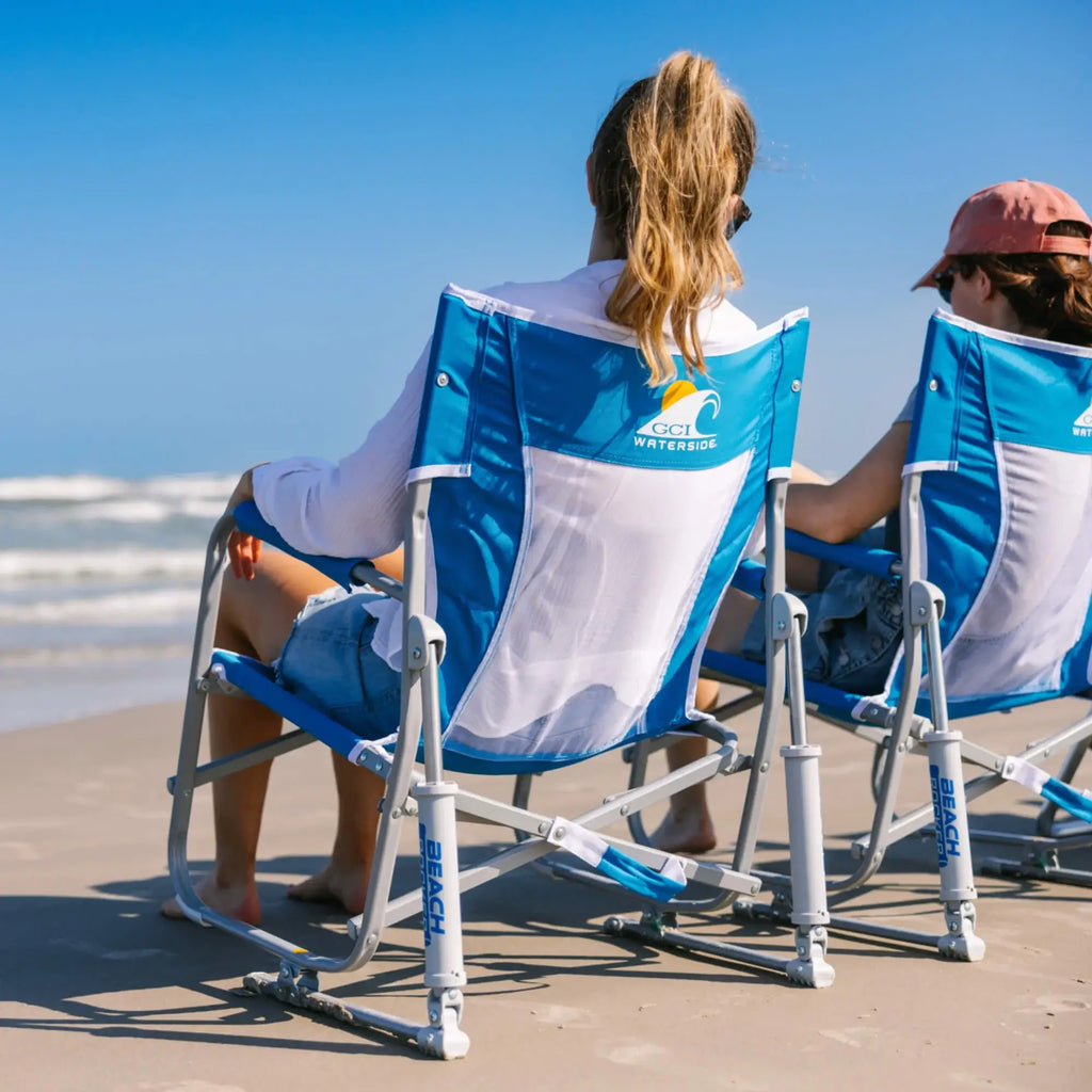 Patented Spring-Action Beach Rocker Bundle - Choice 773 - Freestyle Rocker Portable Outdoor Folding Chair Detail