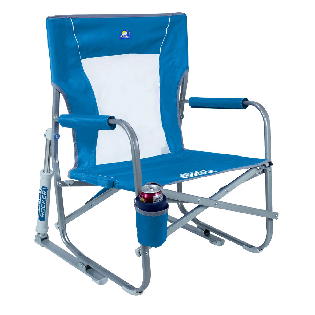 Patented Spring-Action Beach Rocker Bundle - Choice 773 - Freestyle Rocker Portable Outdoor Folding Chair Detail