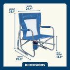 Patented Spring-Action Beach Rocker Bundle - Choice 773 - Freestyle Rocker Portable Outdoor Folding Chair Detail