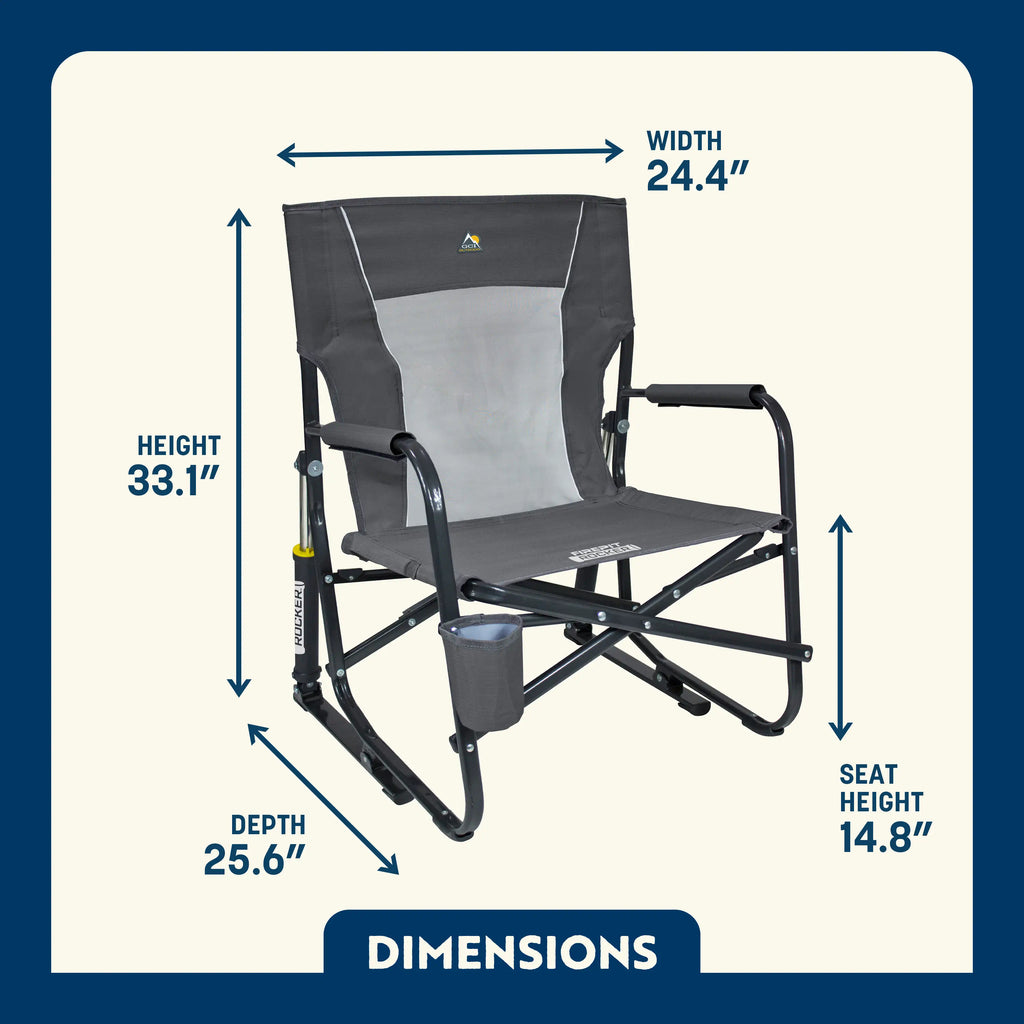 Patented Spring-Action FirePit Rocker - Choice 737 - Freestyle Rocker Portable Outdoor Folding Chair Detail