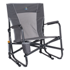 Patented Spring-Action FirePit Rocker - Choice 737 - Freestyle Rocker Portable Outdoor Folding Chair - Pewter