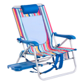 Sand-Friendly Big Surf with Slide Table - Choice 334 - Rust-Resistant Aluminum Sand-Friendly Lounge Chair - Multi Stripe