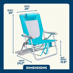 Sand-Friendly Big Surf with Slide Table - Choice 334 - Rust-Resistant Aluminum Sand-Friendly Lounge Chair Detail