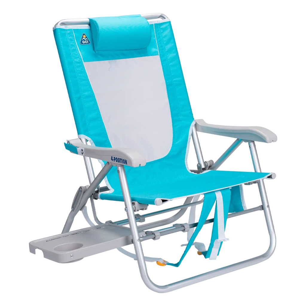 Sand-Friendly Big Surf with Slide Table - Choice 334 - Rust-Resistant Aluminum Sand-Friendly Lounge Chair - Seafoam Green