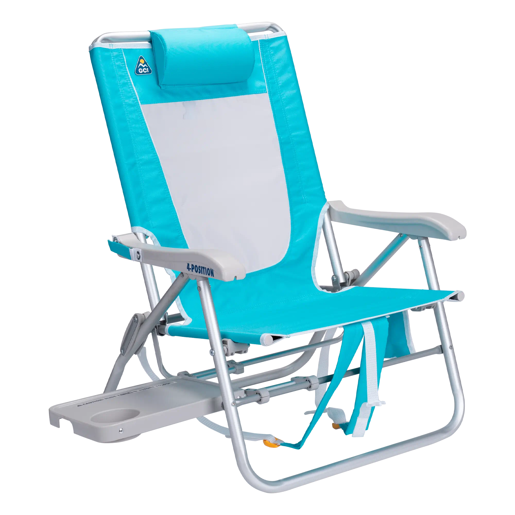 Sand-Friendly Big Surf with Slide Table - Choice 334 - Rust-Resistant Aluminum Sand-Friendly Lounge Chair - Seafoam Green