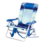 Rust-Resistant Aluminum Backpack Beach Chair - Choice 709 - Low-Profile Reclining Beach Chair with Backpack Straps Detail
