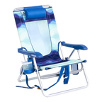 Rust-Resistant Aluminum Backpack Beach Chair - Choice 709 - Low-Profile Reclining Beach Chair with Backpack Straps - Wave