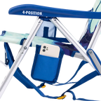 Rust-Resistant Aluminum Backpack Beach Chair - Choice 709 - Low-Profile Reclining Beach Chair with Backpack Straps Detail