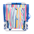 Rust-Resistant Aluminum Backpack Beach Chair - Choice 709 - Low-Profile Reclining Beach Chair with Backpack Straps Detail