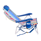 Rust-Resistant Aluminum Backpack Beach Chair - Choice 709 - Low-Profile Reclining Beach Chair with Backpack Straps Detail