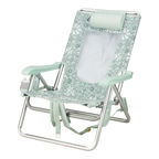 Rust-Resistant Aluminum Backpack Beach Chair - Choice 709 - Low-Profile Reclining Beach Chair with Backpack Straps Detail