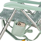 Rust-Resistant Aluminum Backpack Beach Chair - Choice 709 - Low-Profile Reclining Beach Chair with Backpack Straps Detail