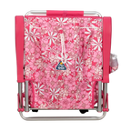 Rust-Resistant Aluminum Backpack Beach Chair - Choice 709 - Low-Profile Reclining Beach Chair with Backpack Straps Detail