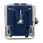 Rust-Resistant Aluminum Backpack Beach Chair - Choice 709 - Low-Profile Reclining Beach Chair with Backpack Straps Detail