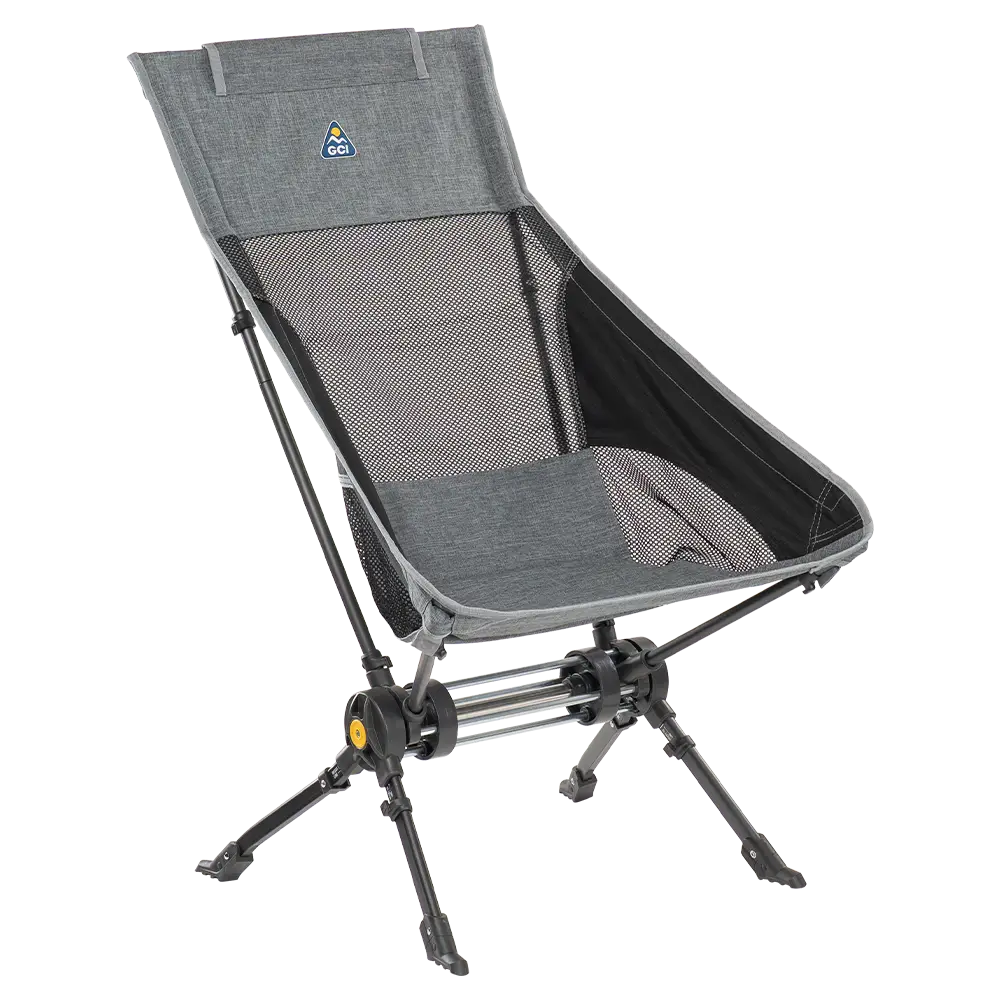 Smooth Motion ComPack Rocker - Choice 980 - RoadTrip Rocker Smooth Motion Camp Chair - Heathered Pewter