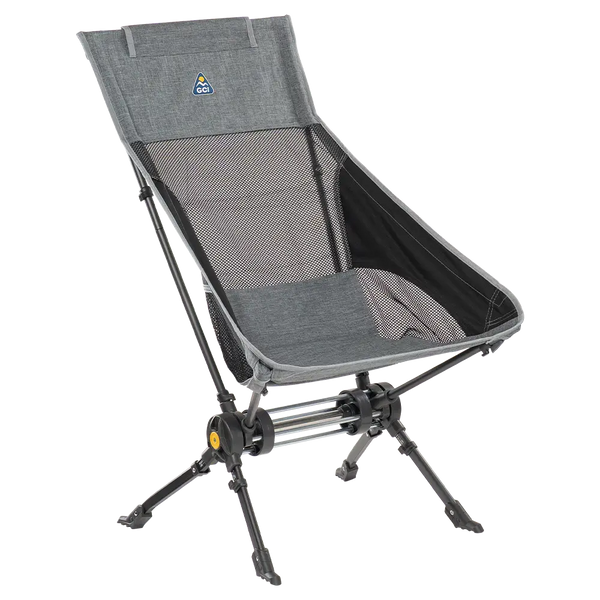 Smooth Motion ComPack Rocker - Choice 980 - RoadTrip Rocker Smooth Motion Camp Chair - Heathered Pewter