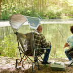 Patented Spring-Action SunShade Rocker - Choice 550 - RoadTrip Rocker Smooth Motion Camp Chair Detail