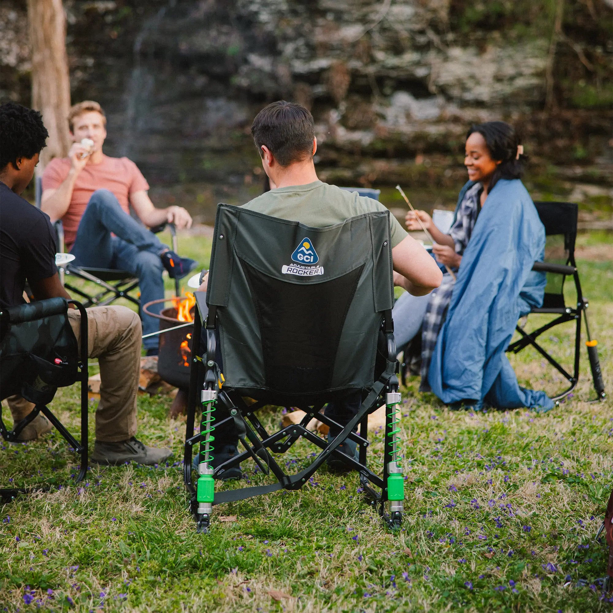Luxury Camp Adjustable Rocker - Choice 573 - Freestyle Rocker Portable Outdoor Folding Chair Detail