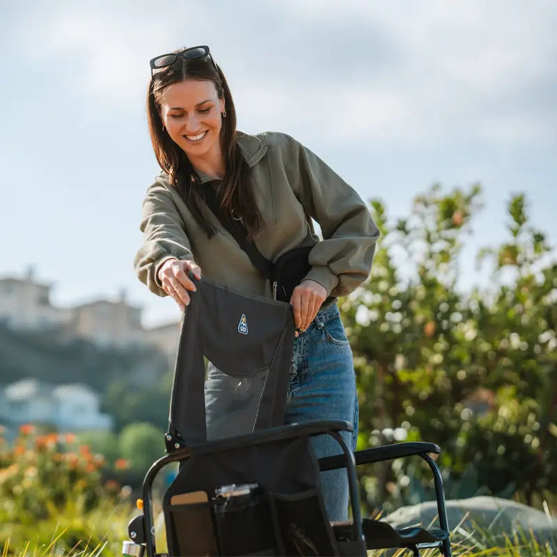 Luxury Camp Adjustable Rocker - Choice 573 - Freestyle Rocker Portable Outdoor Folding Chair Detail
