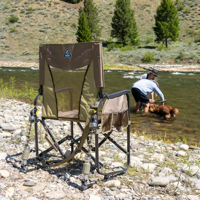Luxury Camp Adjustable Rocker - Choice 573 - Freestyle Rocker Portable Outdoor Folding Chair Detail