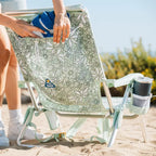 Rust-Resistant Aluminum Backpack Beach Chair - Choice 709 - Low-Profile Reclining Beach Chair with Backpack Straps Detail